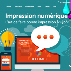 imprimerie Decomet caluire screen site internet FBMediaworks creation site internet lyon